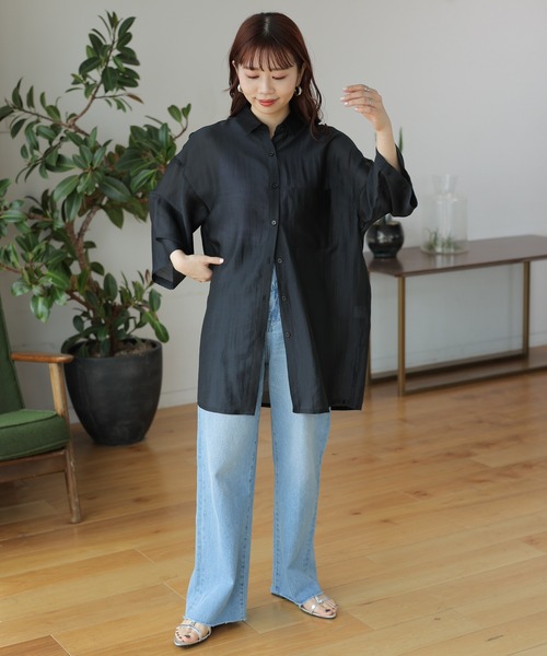 「LEPSIM」 加工デニムパンツ LARGE ブラック系その他 レディース