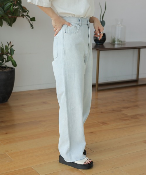 「LEPSIM」 加工デニムパンツ LARGE ブラック系その他 レディース