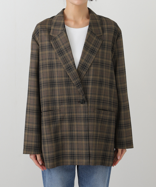 2024✨Spick & Span チェックルーズジャケット　38 2024✨Spick & Span チェックルーズジャケット 38