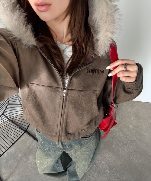 mily bilet ブルゾン アウター 「mily bilet」ふわっと華やか、羽織っ