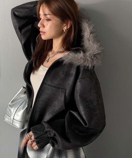 mily bilet ブルゾン アウター 「mily bilet」ふわっと華やか、羽織っ