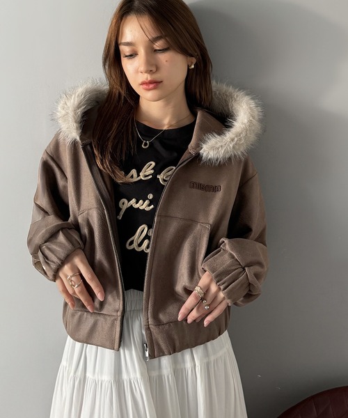 mily bilet ブルゾン アウター 「mily bilet」ふわっと華やか、羽織っ