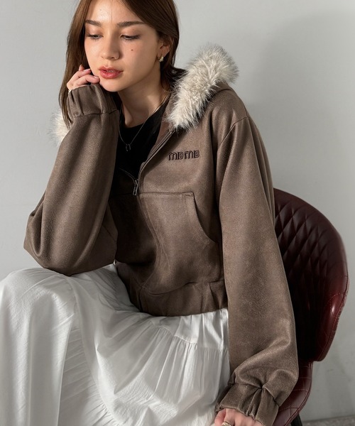 mily bilet ブルゾン アウター 「mily bilet」ふわっと華やか、羽織っ