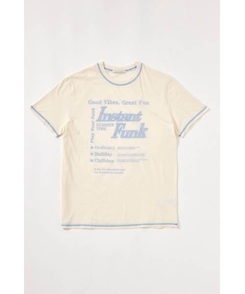 tシャツ 「INSTANTFUNK」ステッチ Tシャツ レディース