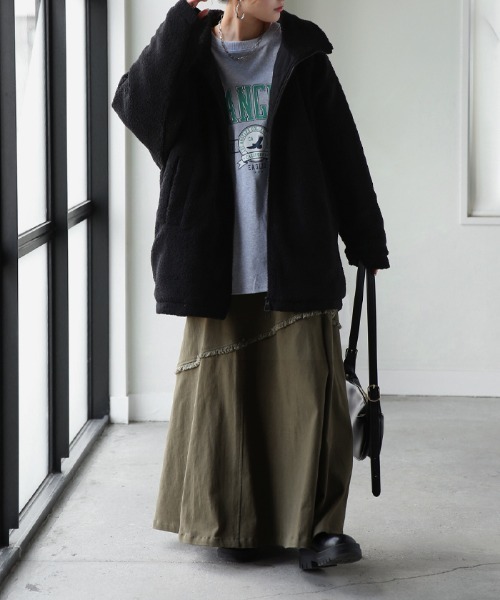 HUG.U（ハグユー） コート アウター 「 小顔 」 中綿ボアコート 