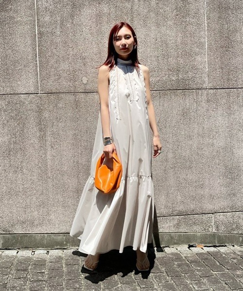 FRAY I.D ベージュノースリーブワンピース FRAY I.D（フレイ・アイディー） ノースリーブワンピース 0 ベージュ