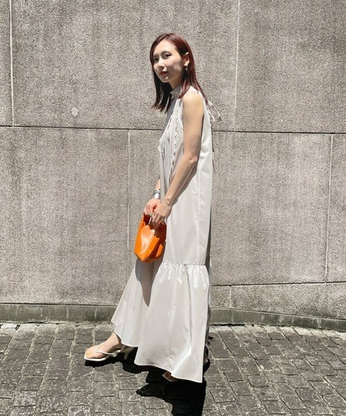 FRAY I.D ベージュノースリーブワンピース FRAY I.D（フレイ・アイディー） ノースリーブワンピース 0 ベージュ