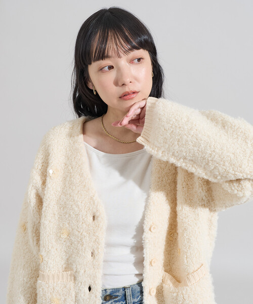 FREAK'S STORE（フリークスストア） カーディガン フラワービジュー