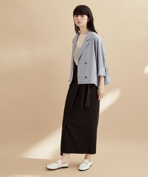 ツイです！美品　ADAM ET ROPE' テーラードジャケット　フリー ADAM ET ROPE'（アダムエロペ） テーラードジャケット FREE マスタード