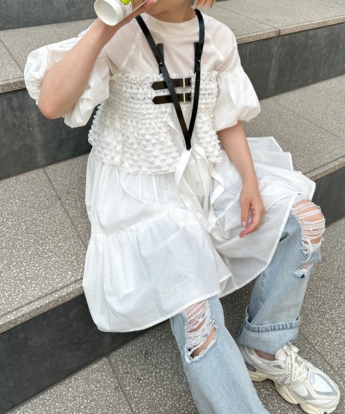 「Alley by w closet」 キャミソールブラウス FREE オフホワイト レディース_画像8