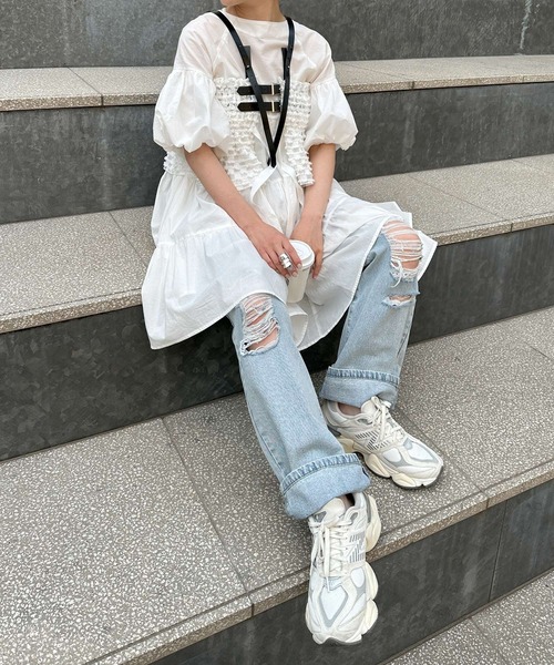 「Alley by w closet」 キャミソールブラウス FREE オフホワイト レディース_画像9