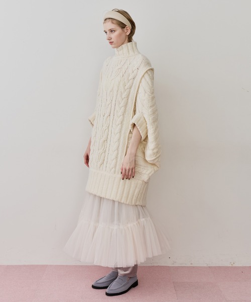 LA BELLE ETUDE（ラベルエチュード） ワンピース ケイブルBIGニット