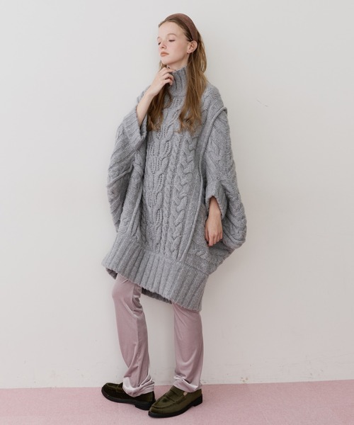 LA BELLE ETUDE（ラベルエチュード） ワンピース ケイブルBIGニット