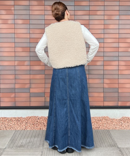 Cura Closet ベスト ジレ 「loverara.loverara select」フェイク