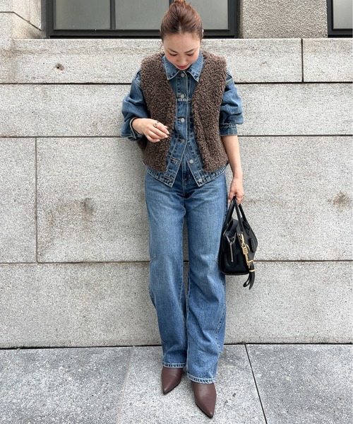 Cura Closet ベスト ジレ 「loverara.loverara select」フェイクファー
