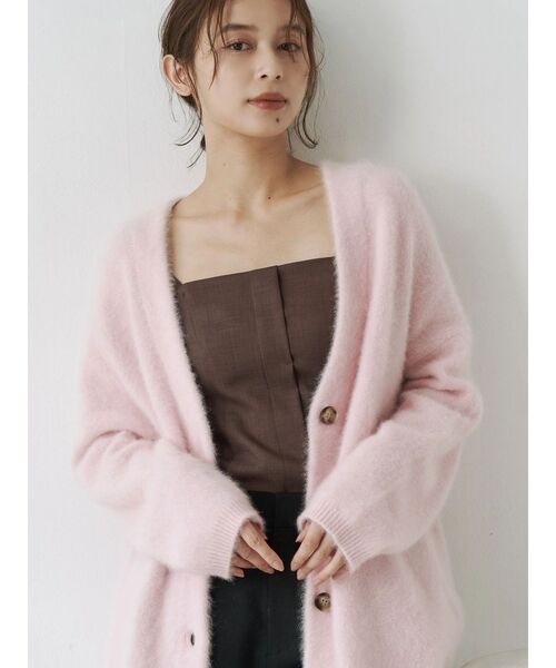 TONAL（トーナル） カーディガン PREMIUM FOX×CASHMERE Vネック