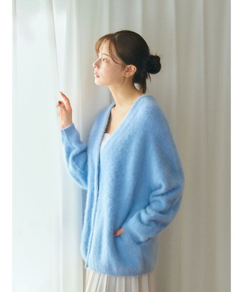 TONAL（トーナル） カーディガン PREMIUM FOX×CASHMERE Vネック