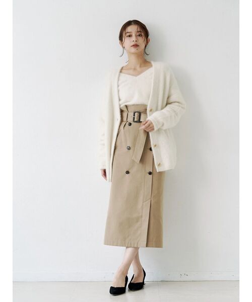 TONAL（トーナル） カーディガン PREMIUM FOX×CASHMERE Vネック