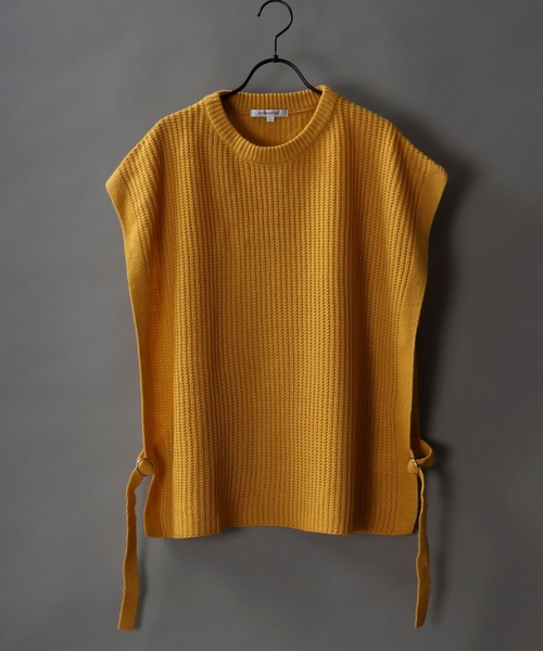 「SITRY」 「suggestion」ノースリーブニット M ダークブラック メンズ_画像6