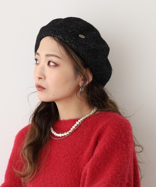 Fabulous（ファビュラス） 帽子 ベレー帽 ラメウールベレー メンズ