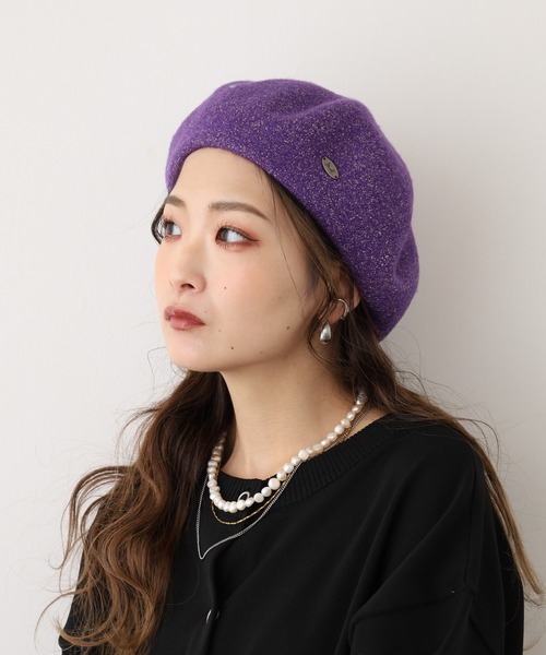 Fabulous（ファビュラス） 帽子 ベレー帽 ラメウールベレー メンズ