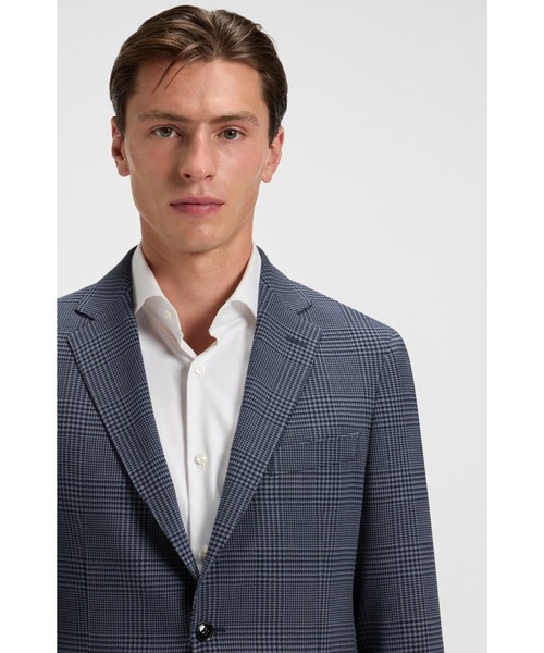 専用様！HUGO BOSS／テーラードジャケット　グレー格子柄　50 ヒューゴボス メンズ ジャケット HUGO BOSS ブランド アウター