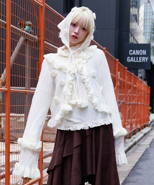 alice auaa フリルロングカーディガン RECOMMEND WINTER CARDIGAN】 __ □ フリルカーディガン ¥16,500(税込
