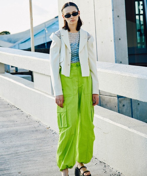 MAISON SPECIAL（メゾンスペシャル） カーゴパンツ 38 ライム