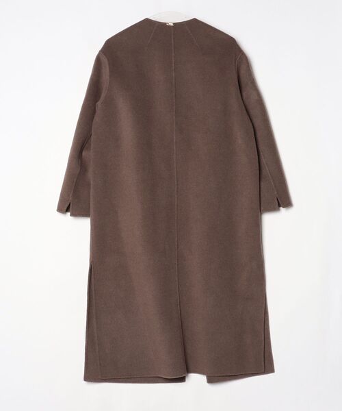 MUSE de Deuxieme classe」 ノーカラーコート 36 ブラウン レディース