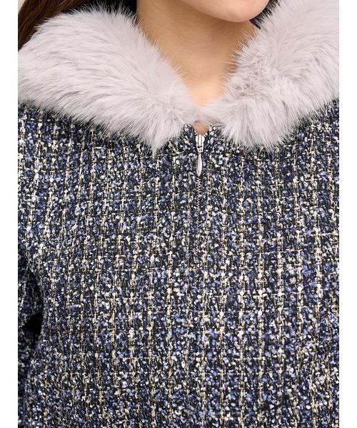 SNIDEL（スナイデル） ブルゾン アウター ファー付きツイードブルゾン