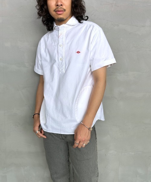 Danton（ダントン） 半袖シャツ 40 ホワイト レディース : ZOZOTOWN