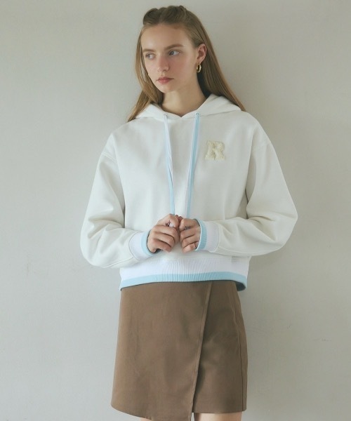 ROSY LUCE バイカラーラインフーディ ROSY LUCE（ロージールーチェ） パーカー BICOLOR LINE HOODIE（バイ