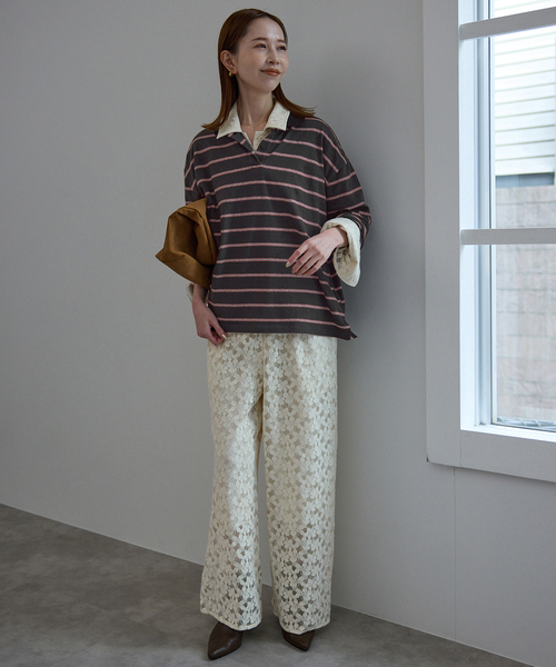SLOBE IENA（スローブイエナ） tシャツ ヴィンテージボーダー