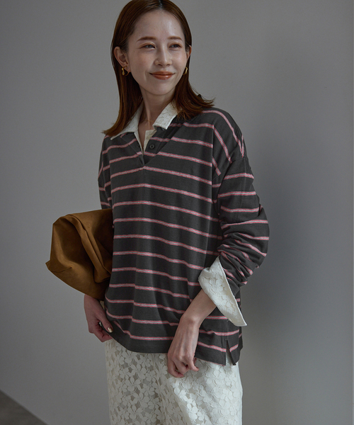 SLOBE IENA（スローブイエナ） tシャツ ヴィンテージボーダー