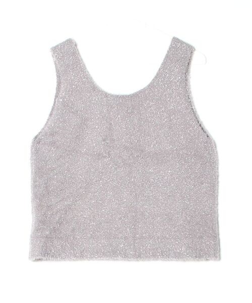 「SUGAR ROSE」 ノースリーブニット FREE シルバー レディース_画像2