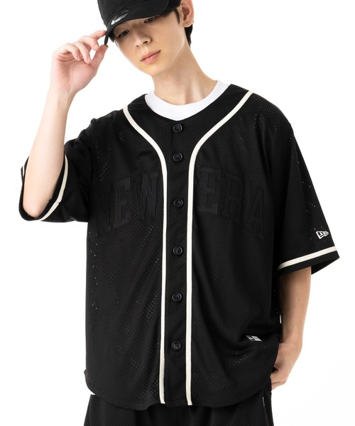 NEW ERA（ニューエラ） シャツ ベースボールシャツ 半袖 メッシュ
