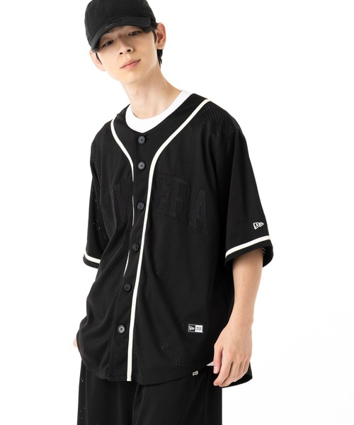 NEW ERA（ニューエラ） シャツ 半袖 ベースボールシャツ 半袖 メッシュ