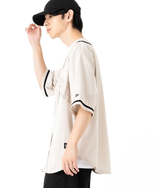 NEW ERA（ニューエラ） シャツ ベースボールシャツ 半袖 メッシュ
