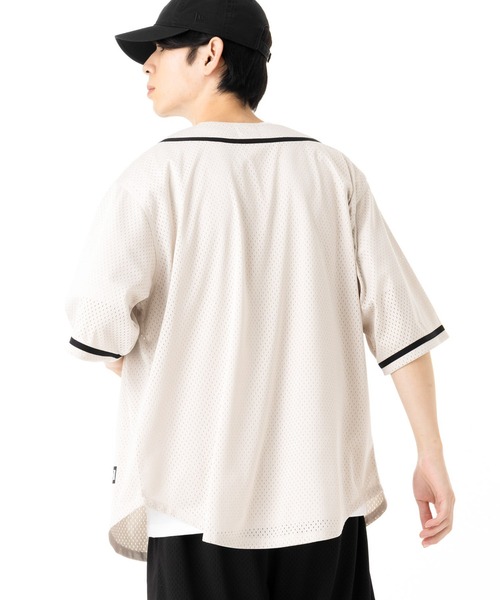 NEW ERA（ニューエラ） シャツ ベースボールシャツ 半袖 メッシュ