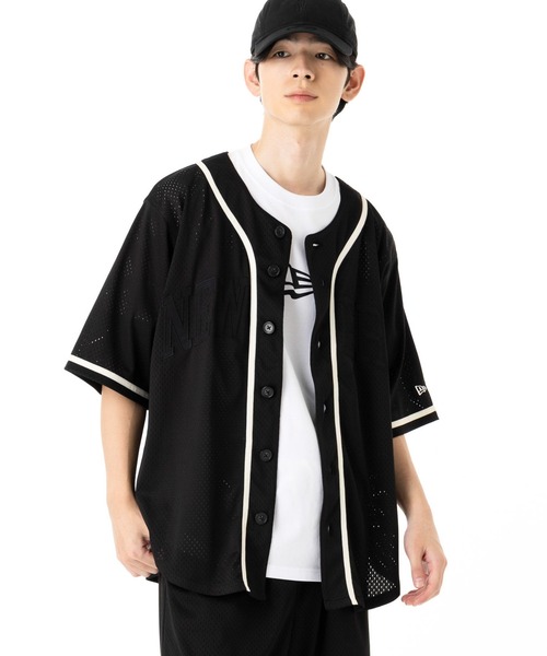 NEW ERA（ニューエラ） シャツ 半袖 ベースボールシャツ 半袖 メッシュ