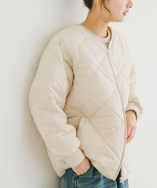 「ITEMS URBANRESEARCH」 キルティングブルゾン FREE チャコールグレー レディース_画像2