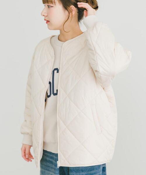 「ITEMS URBANRESEARCH」 キルティングブルゾン FREE チャコールグレー レディース_画像3