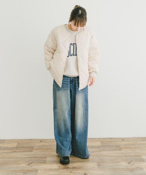 「ITEMS URBANRESEARCH」 キルティングブルゾン FREE チャコールグレー レディース_画像6