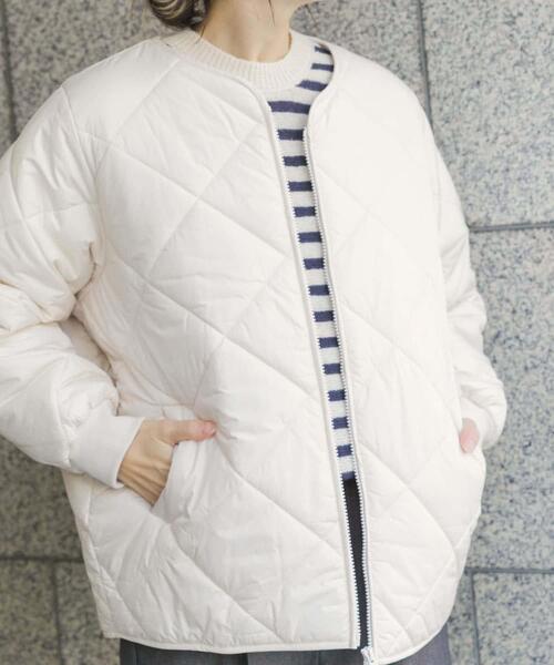 「ITEMS URBANRESEARCH」 キルティングブルゾン FREE チャコールグレー レディース_画像7