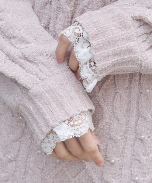 axes femme（アクシーズ ファム） チュニック ラメ×ベロアモール