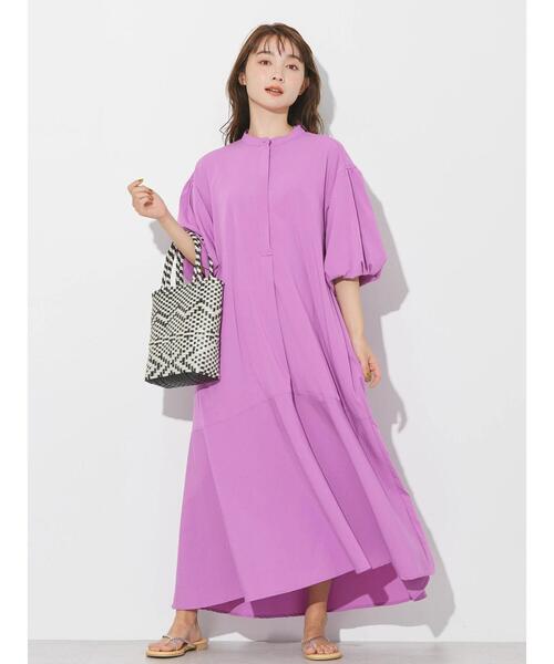 「AMERICAN HOLIC」 半袖ワンピース L ブラック レディース_画像3