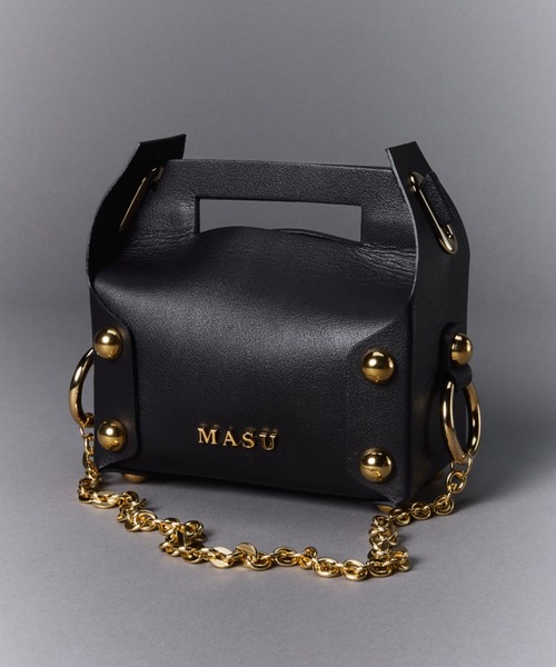 かごバッグ カゴバッグ 「M A S U」LEATHER CAKE BAG