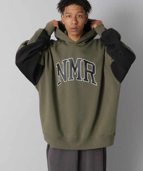 「NUMERALS」 プルオーバーパーカー LARGE ホワイト メンズ_画像2