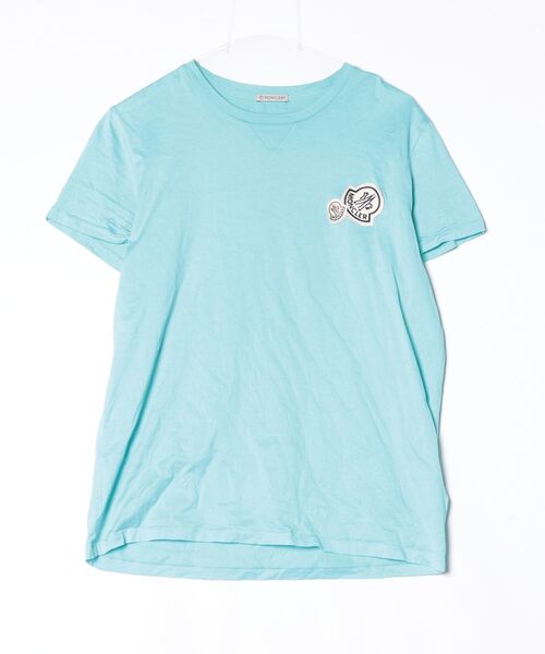 MONCLER（モンクレール） ワンポイント半袖Tシャツ - ブルー メンズ
