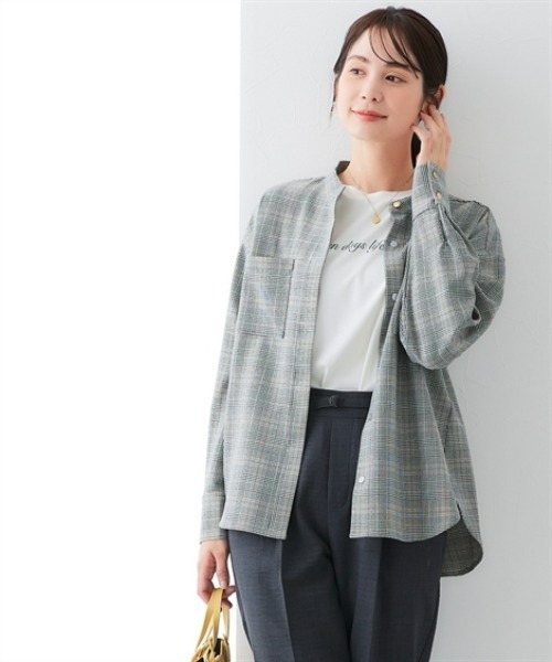 「7days Life Styling」 長袖ブラウス 3L チャコール レディース_画像6